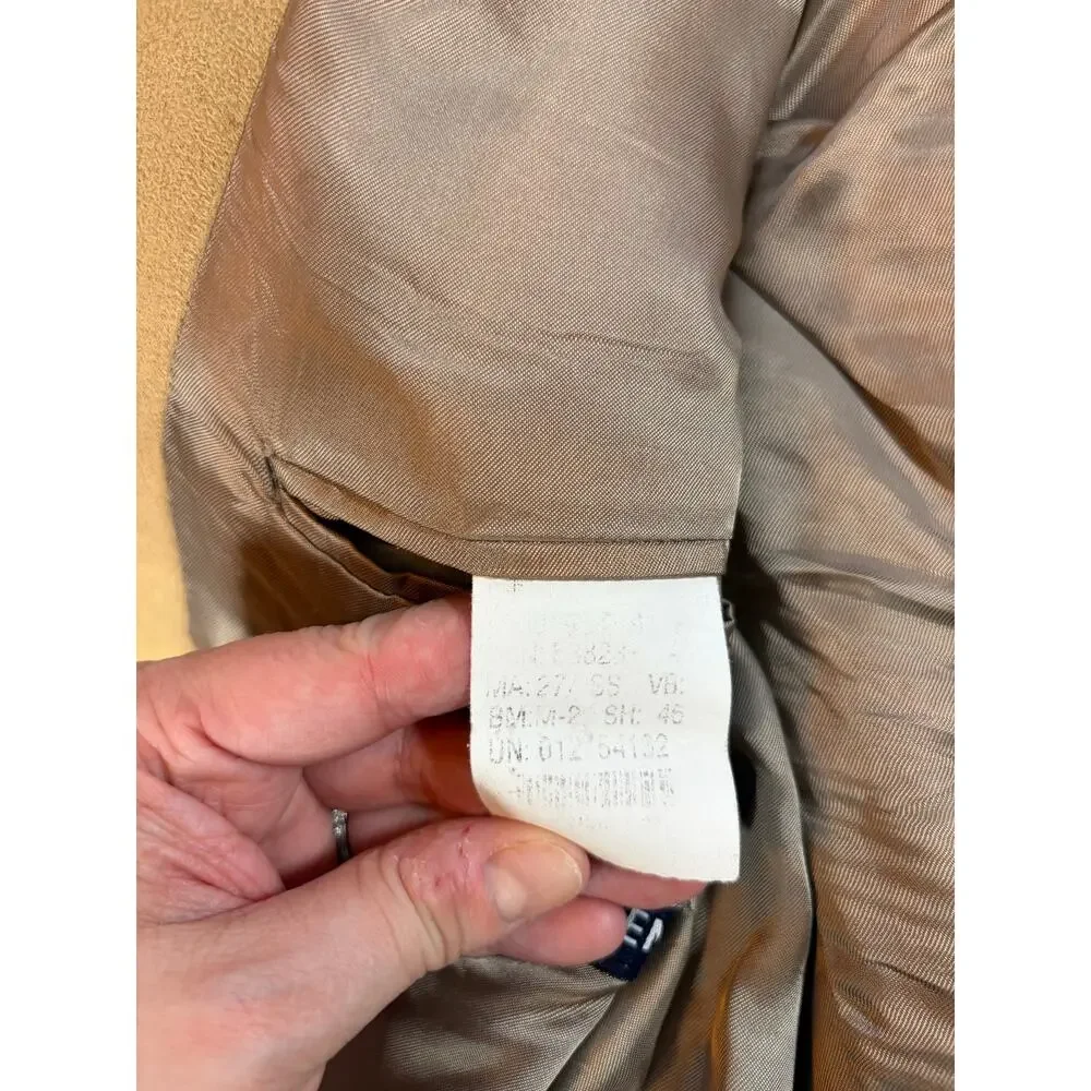 VTG Chaps Ralph Lauren Mens faux suede tan blazer.  Size 46R. Preppy, workwear